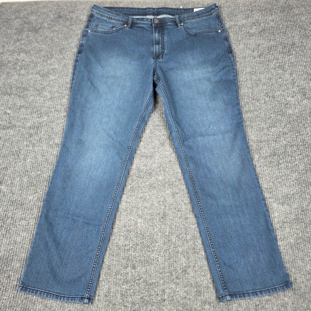 Buffalo David Bitton Jackson Slim Straight Jeans Blue Medium Wash 40x32 Mens